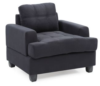 Elegant Transitional Black Accent Chair