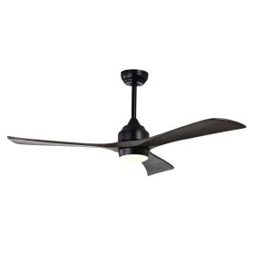 52" Ceiling Fan with Lights Remote Control,Quiet DC Motor 3 Blade Ceiling Fans 6 Speed Levels,Reversible Ceiling Fan, for Patio Living Room, Bedr