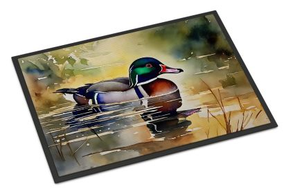 NEW Wood Duck Doormat Front Door Mat Indoor Outdoor Rugs for Entryway, Non Slip Washable Low Pile, 18H X 27W