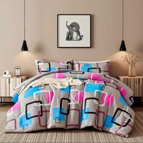 2pcs Duvet Cover Set Twin Duvet Coverx1 Pillowcasex1 Extremely Diverse Styles (Option: New Geometry)