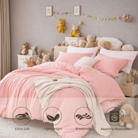 Three-piece Bedding Set With Solid Color Quilt Cover And Pillowcase, Three-piece Bedding Set - Super Soft Microfiber Hotel Series - Brushed Super (Option: 263cmx229cm 6pcs)