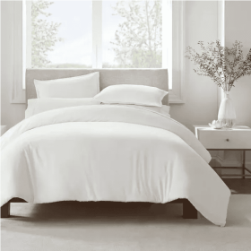 Serta Simply Clean Solid Duvet Cover Twin (Option: Style5)
